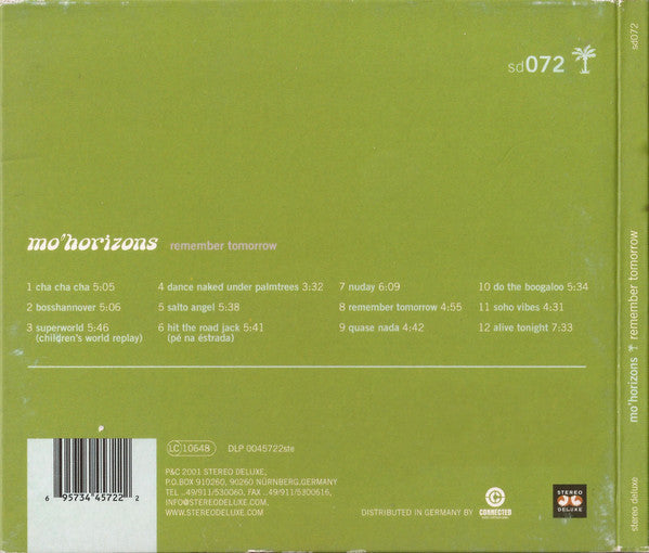 Mo' Horizons : Remember Tomorrow (CD, Album, Dig)