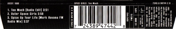 Spice Girls : Too Much (CD, Single)