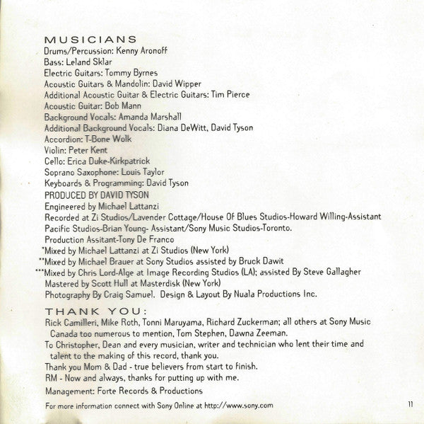 Amanda Marshall : Amanda Marshall (CD, Album)