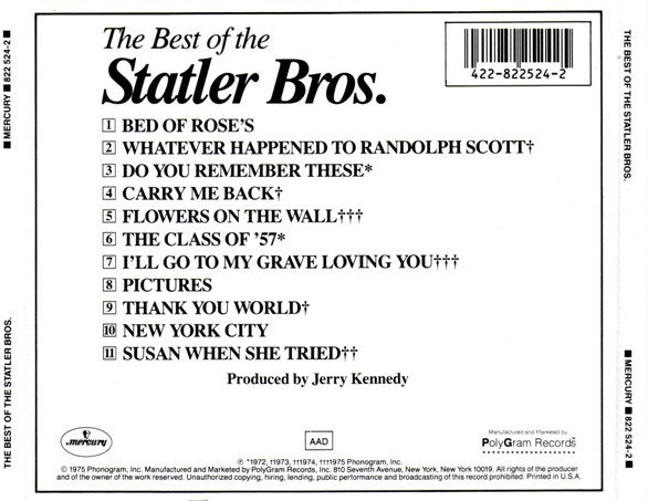 Statler Bros.* : The Best Of The Statler Bros. (CD, Comp)