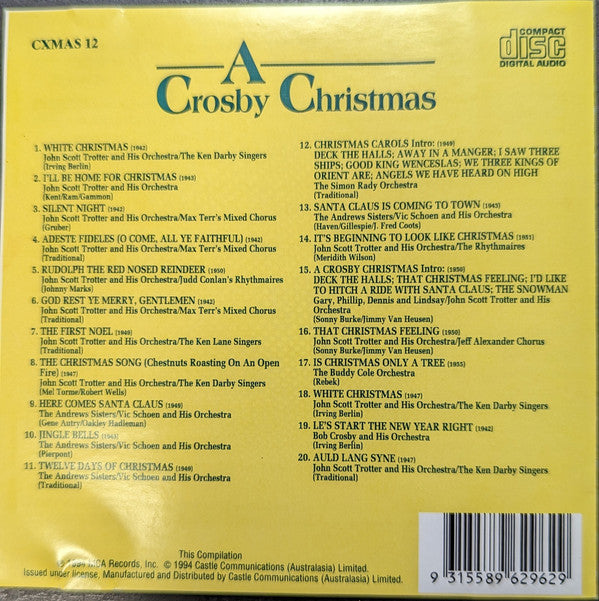 Bing Crosby : A Crosby Christmas (CD, Comp)