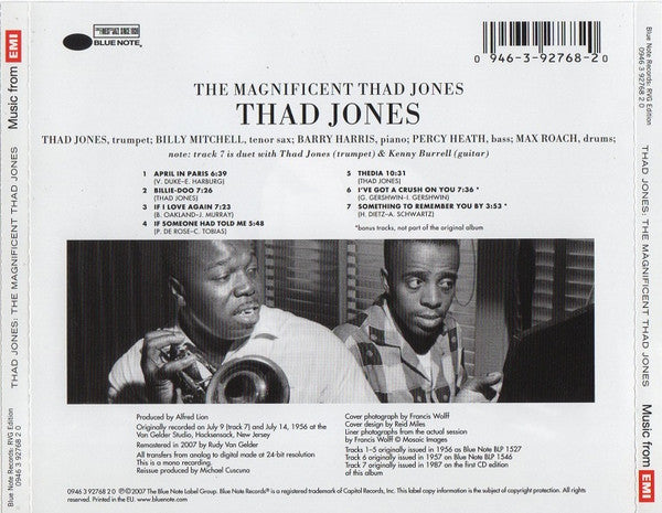 Thad Jones : The Magnificent Thad Jones (CD, Album, Mono, RE, RM, arv)