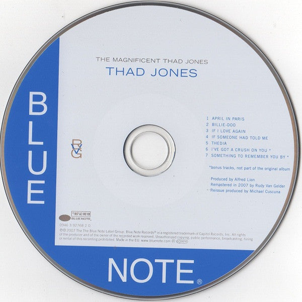 Thad Jones : The Magnificent Thad Jones (CD, Album, Mono, RE, RM, arv)