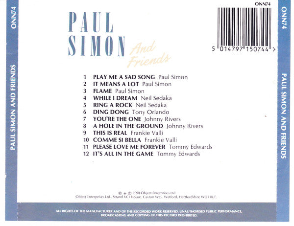 Various : Paul Simon And Friends (CD, Comp)