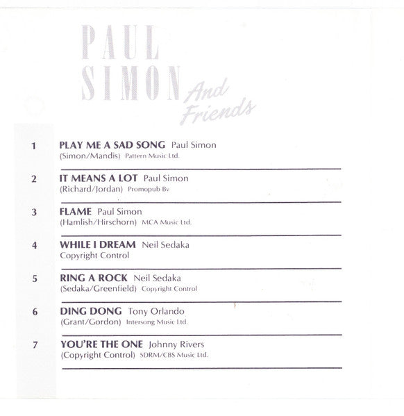 Various : Paul Simon And Friends (CD, Comp)