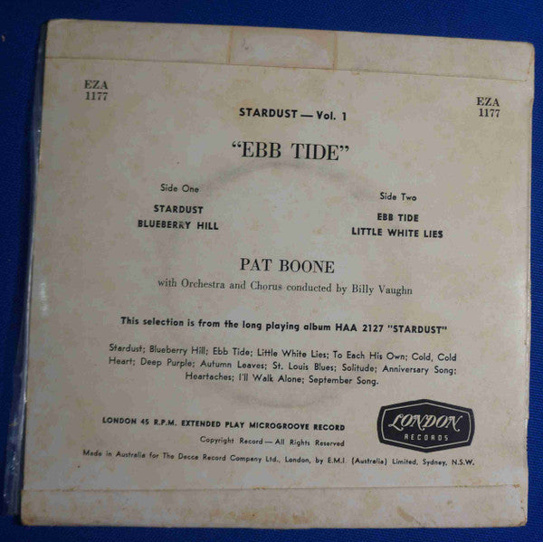 Pat Boone : Star Dust Vol. 1 (7", EP, Mono)