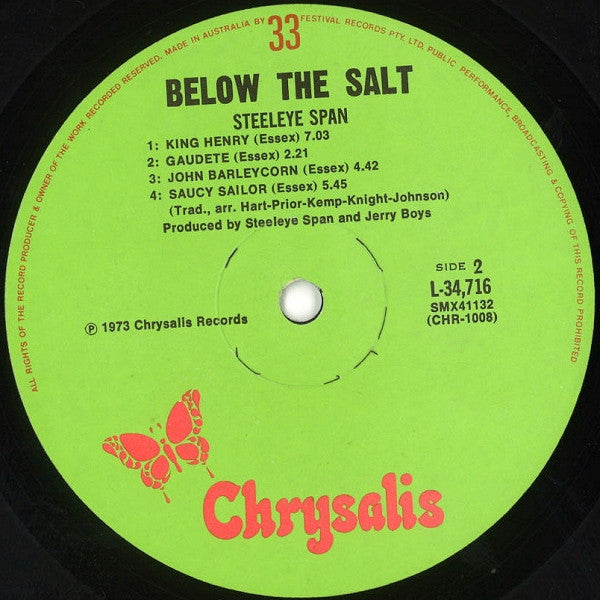 Steeleye Span : Below The Salt (LP, Album, RP, Gre)