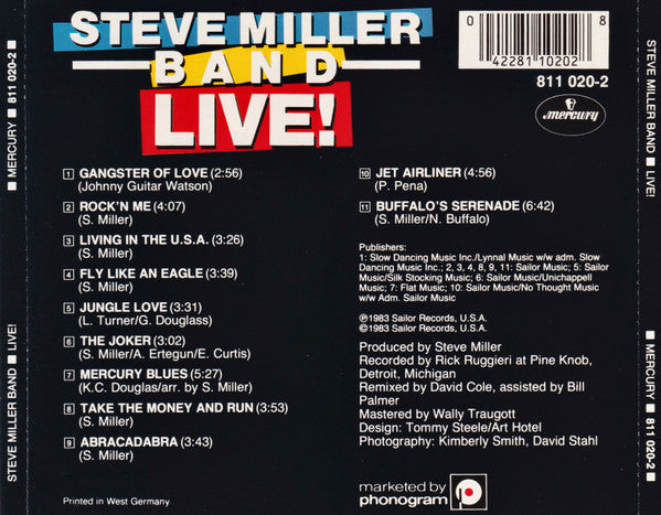 Steve Miller Band : Live ! (CD, Album)