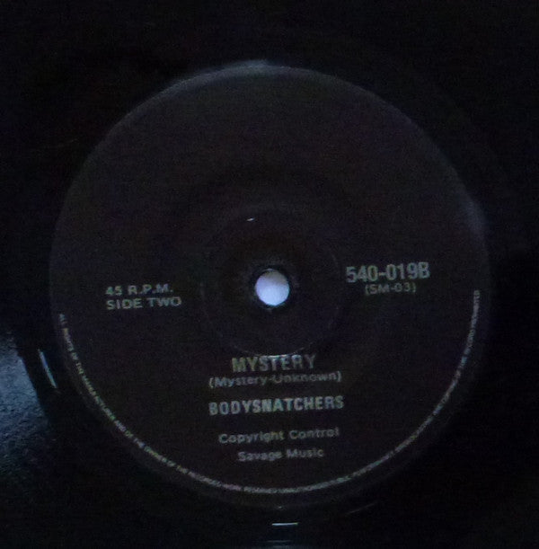 Bodysnatchers (3) : Frantic / Mystery (Solve It...) (7", Single, RE)