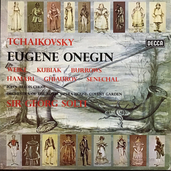 Pyotr Ilyich Tchaikovsky, Bernd Weikl • Teresa Kubiak • Stuart Burrows • Julia Hamari • Nicolai Ghiaurov • Michel Sénéchal, John Alldis Choir, Orchestra Of The Royal Opera House, Covent Garden, Georg Solti : Eugene Onegin (3xLP, Album, RP + Box)