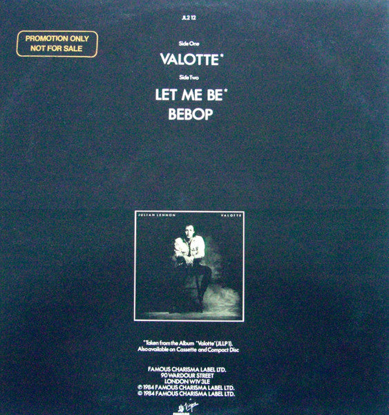Julian Lennon : Valotte (12", Promo)