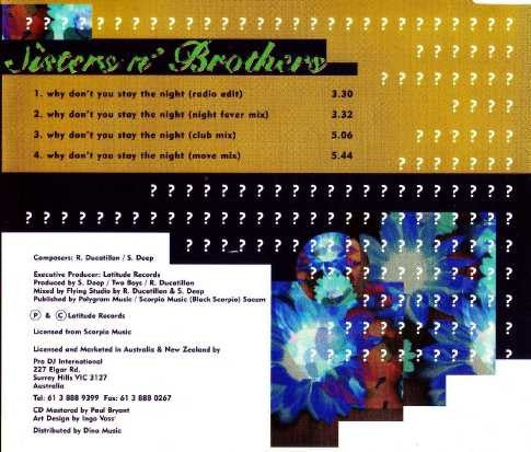 Sisters N' Brothers* : Why Don't You Stay The Night (CD, Maxi)
