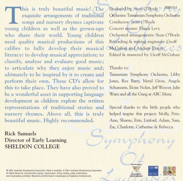 Tasmanian Symphony Orchestra : Symphony Of Lullabies Volume 2 (CD, Album)