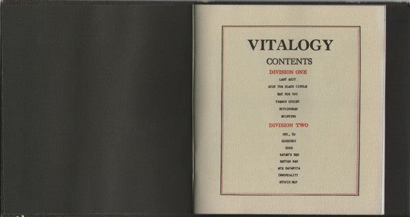 Pearl Jam : Vitalogy (CD, Album)