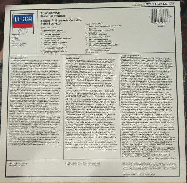 Stuart Burrows : You Are My Heart's Delight, Operetta Favourites (LP)