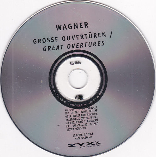 Richard Wagner - Philharmonia Orchestra London*, Alfred Scholz, London Festival Orchestra (2), Julian Armstrong : Große Ouvertüren = Great Overtures (CD, Comp)