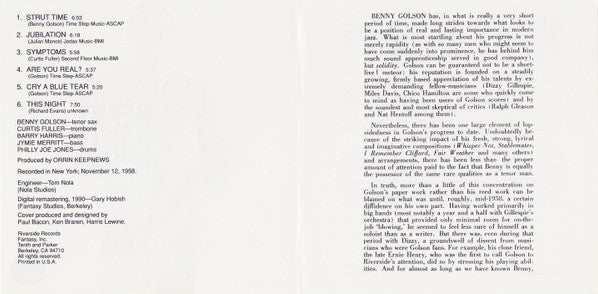 Benny Golson : The Other Side Of Benny Golson (CD, Album, Ltd, RE, RM)