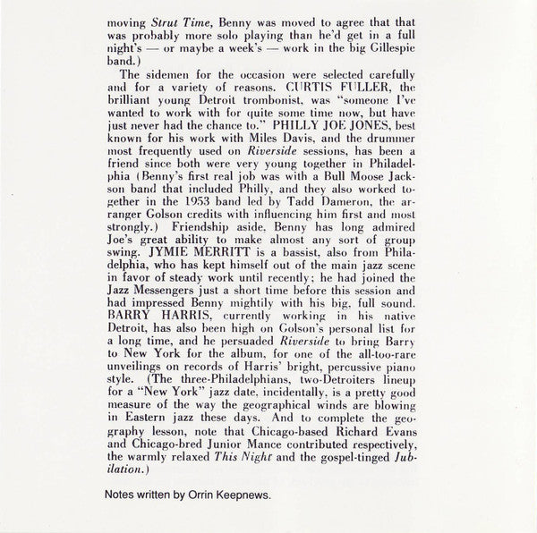 Benny Golson : The Other Side Of Benny Golson (CD, Album, Ltd, RE, RM)