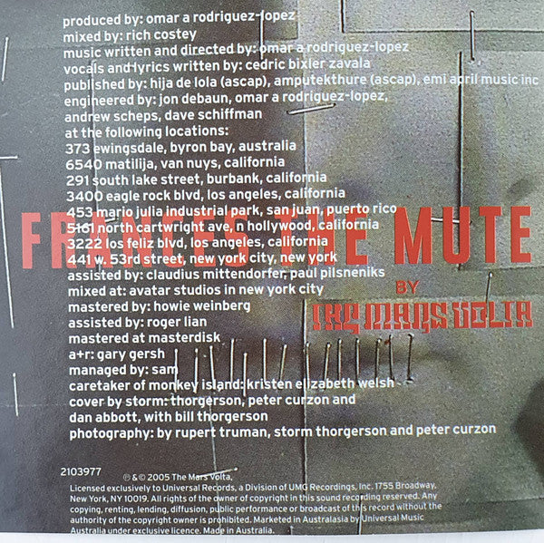 The Mars Volta : Frances The Mute (CD, Album)