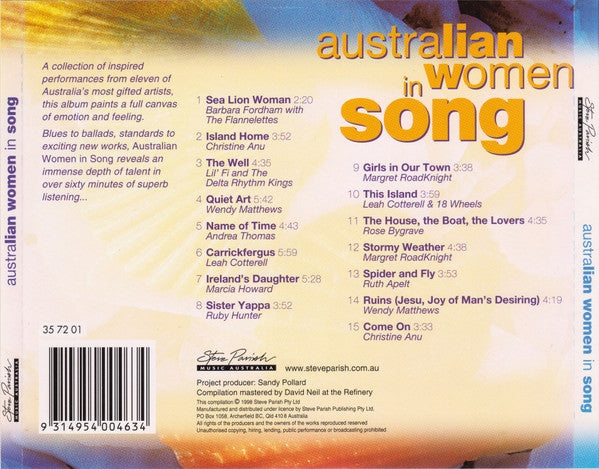 Various : Australian Women In Song (CD, Album, Comp)