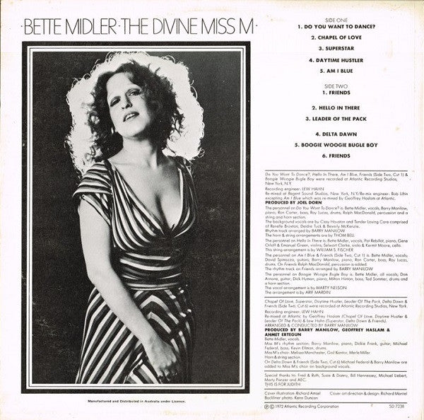 Bette Midler : The Divine Miss M (LP, Album)