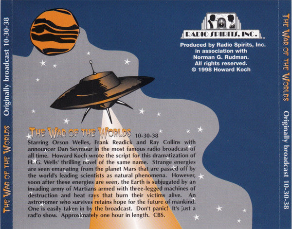 Orson Welles And His Mercury Theater Players* : The War Of The Worlds (CD, Album, RM)