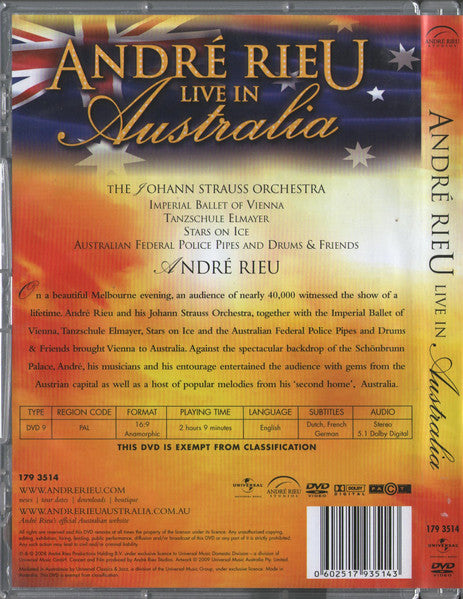 André Rieu : Live In Australia - World Stadium Tour (DVD-V, PAL)