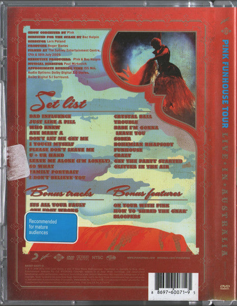 P!NK : Funhouse Tour - Live In Australia (DVD-V, NTSC)