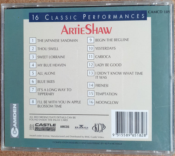 Artie Shaw : 16 Classic Performances (CD, Comp)