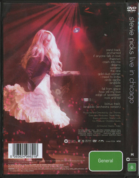Stevie Nicks : Live In Chicago (DVD-V, Album, NTSC)