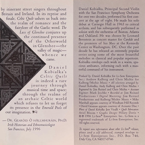 Daniel Kobialka : Celtic Quilt (CD, Album)