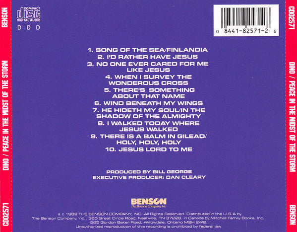 Dino* : Peace In The Midst Of The Storm (CD, Album, RE)