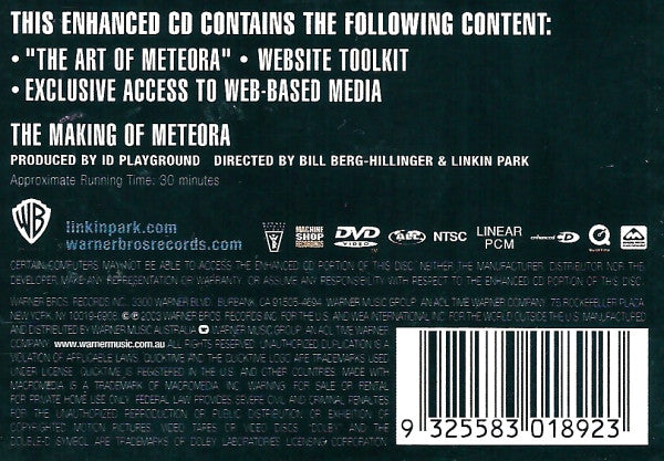 Linkin Park : Meteora (CD, Album, Enh + DVD-V, NTSC + Box, S/Edition)