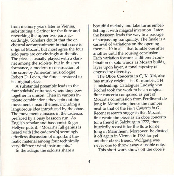 Wolfgang Amadeus Mozart : The Mozart Collection - Bassoon, Oboe Concertos (CD, Album)