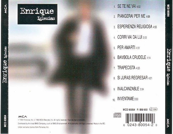 Enrique Iglesias : Enrique Iglesias (CD, Album)