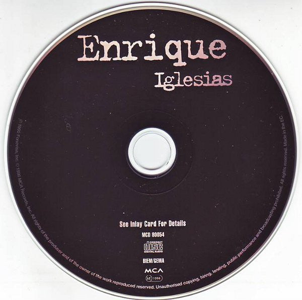 Enrique Iglesias : Enrique Iglesias (CD, Album)
