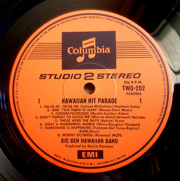 Big Ben Hawaiian Band : Hawaiian Hit Parade (LP, Album)