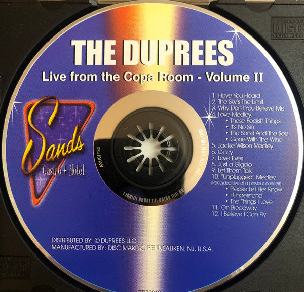 The Duprees : Live From The Copa Room - Volume II (CD, Album)