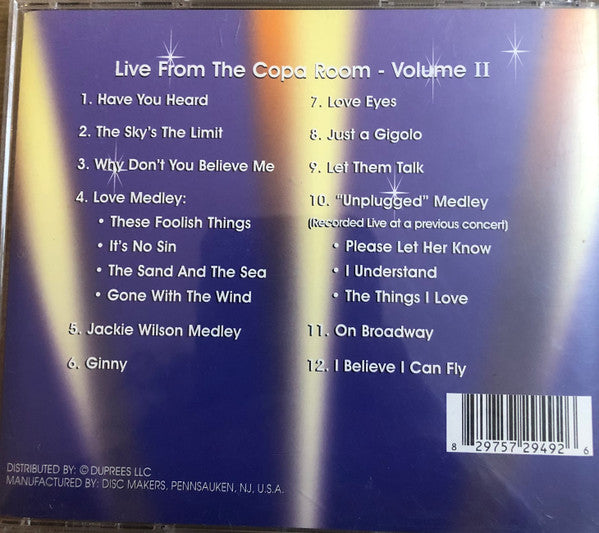 The Duprees : Live From The Copa Room - Volume II (CD, Album)