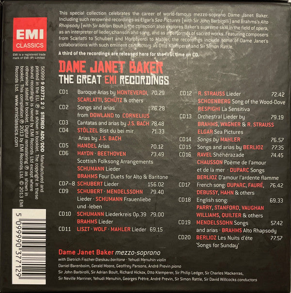 Dame Janet Baker* : The Great EMI Recordings (20xCD, Comp, RM)