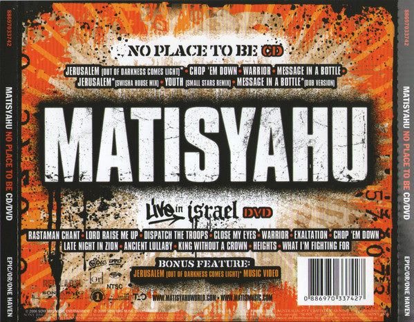 Matisyahu : No Place To Be (CD, EP + DVD)