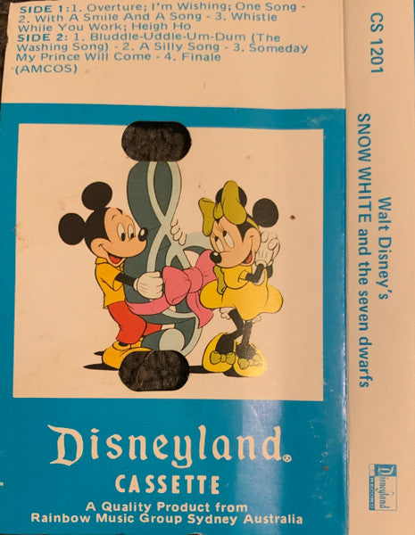 Various : Walt Disney's Snow White And The Seven Dwarfs (Music From The Original Motion Picture Sound Track) (Cass)