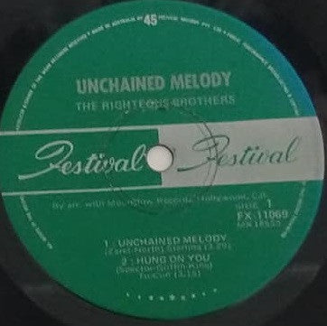 The Righteous Brothers : Unchained Melody  (7", EP)