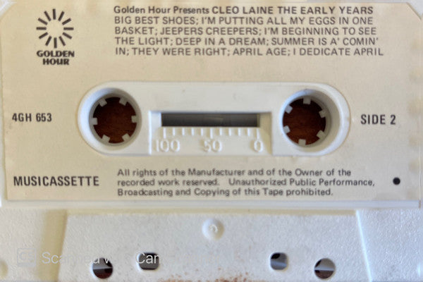 Cleo Laine : The Early Years (Cass, Comp)