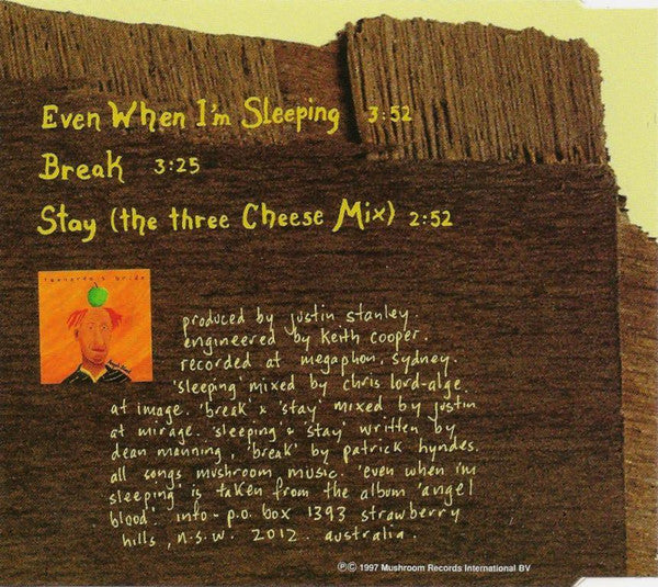 Leonardo's Bride : Even When I'm Sleeping (CD, Single)
