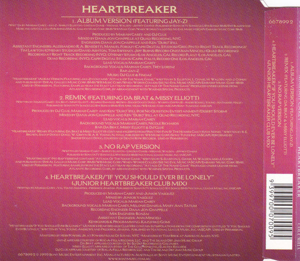 Mariah Carey : Heartbreaker (CD, Single)