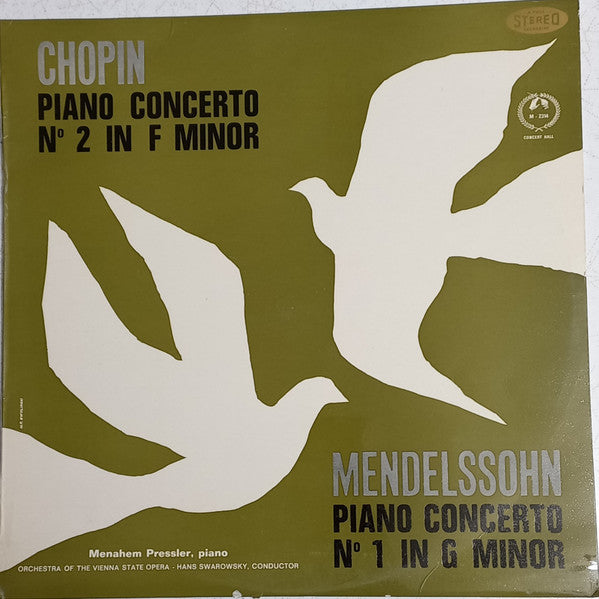 Frédéric Chopin Chopin Felix Mendelssohn-Bartholdy : Chopin Piano Concerto no.2 in F Minor - Mendelssohn Piano Concerto no.1 in G Minor (LP, Fli)