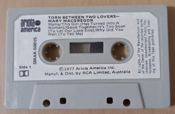 Mary MacGregor : Torn Between Two Lovers (Cass, Album)