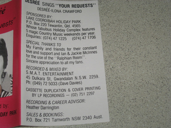Desrëe-Ilona Crawford : Desrëë Sings Your Requests Vol. 1 (Cass, Album)