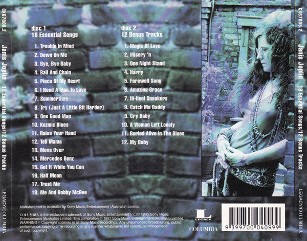 Janis Joplin : 18 Essential Songs / 12 Bonus Tracks (CD, Comp, RE + CD, Comp + Ltd)